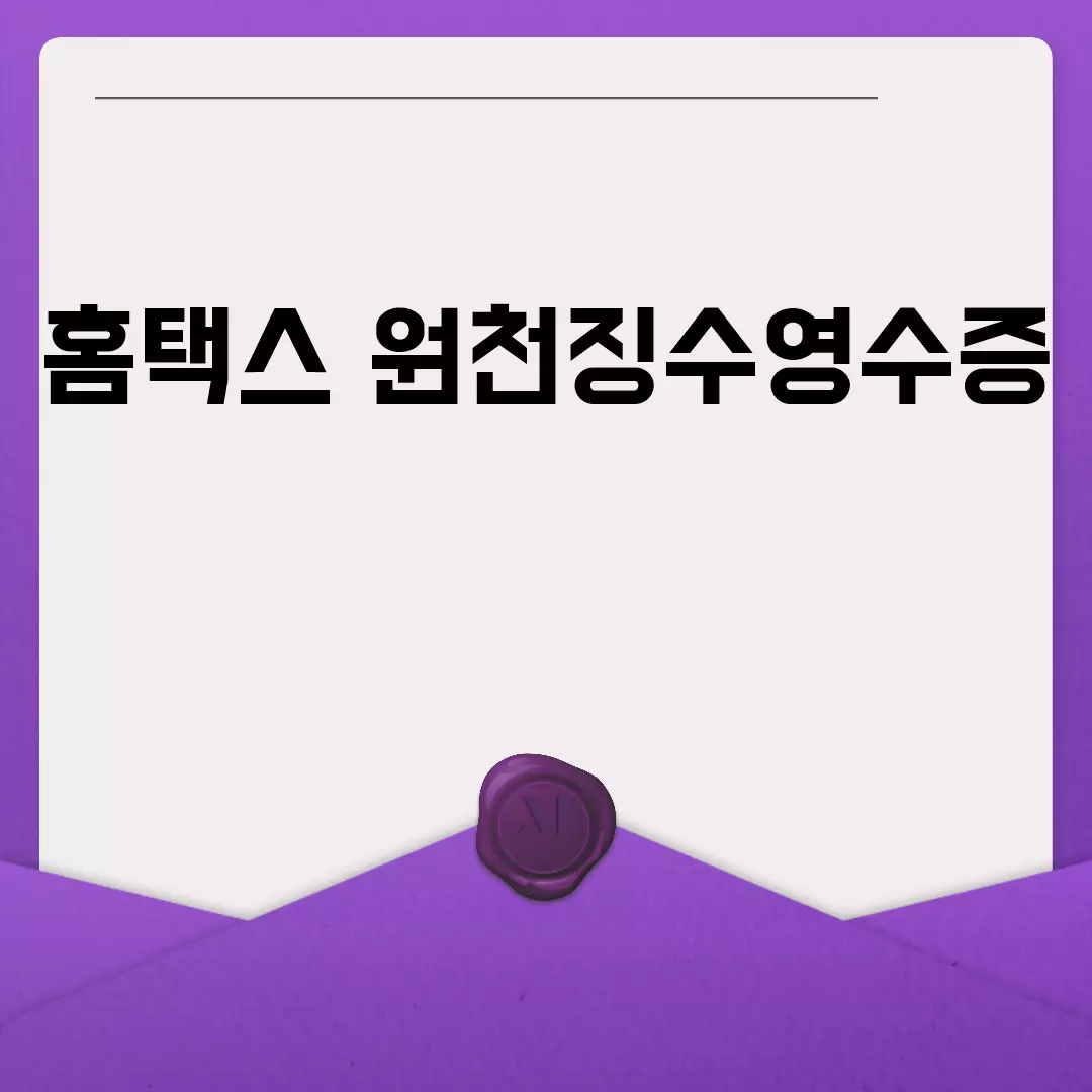 홈택스 원천징수영수증 발급 방법