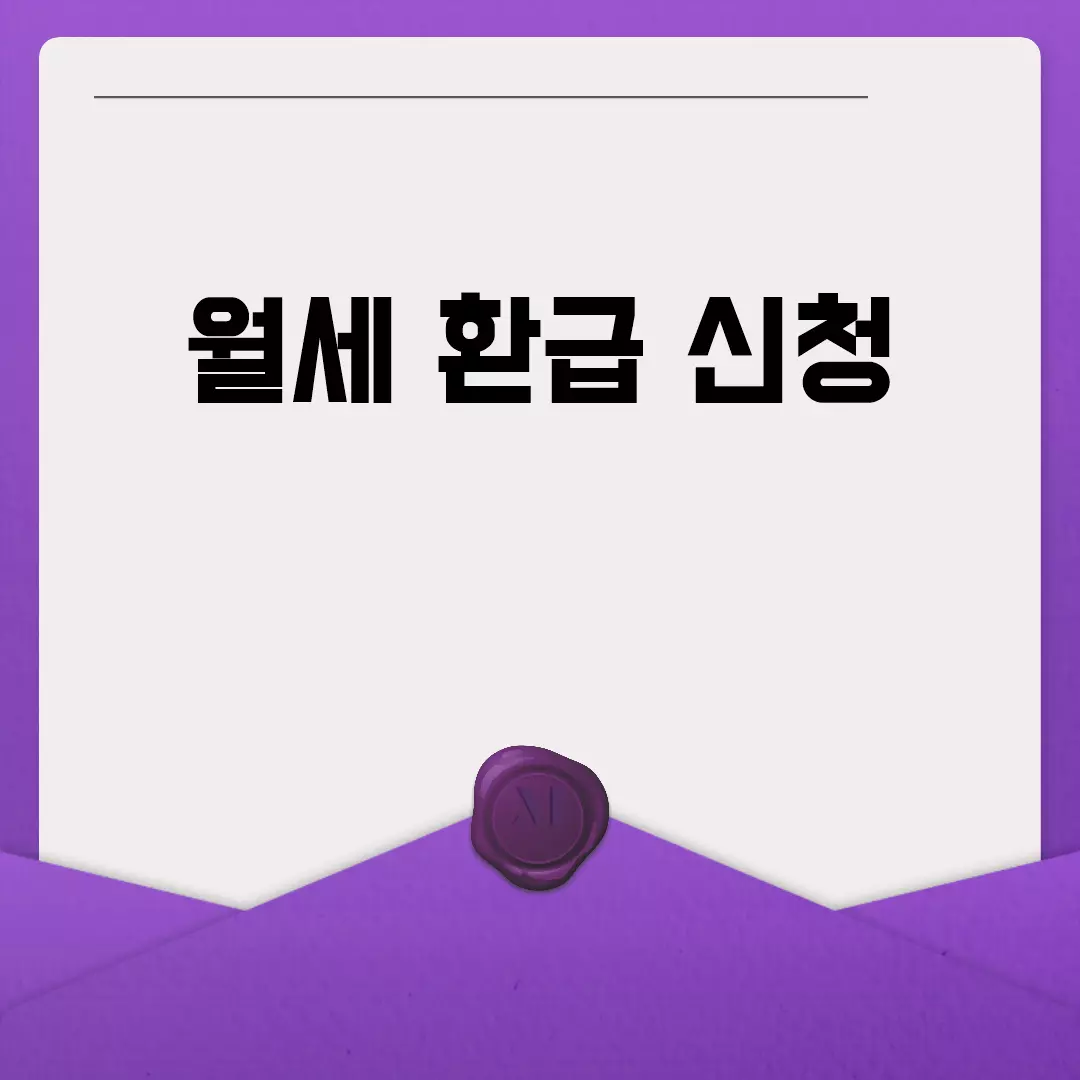 월세 환급 신청 안내